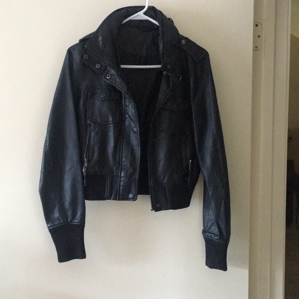 Faux Leather Black Jacket
